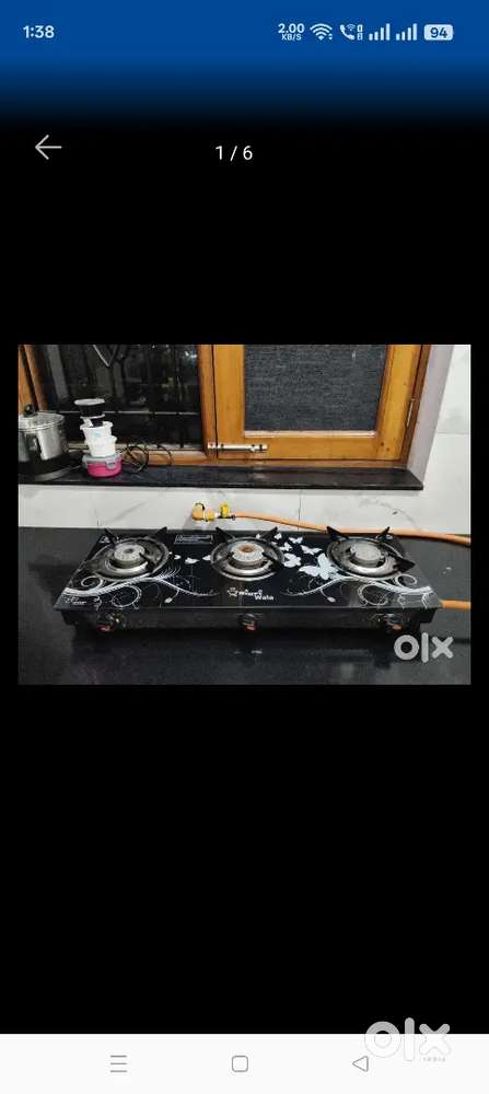 3-Burner Gas Stove – Fully Working
