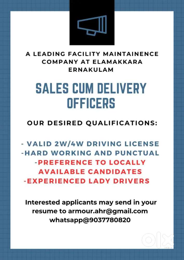 Sales Cum Delivery Officers