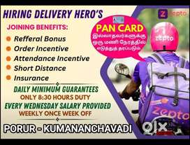 ZEPTO PORUR IYYAPPANTHANGAL KUMANANCHAVADI DELIVERY JOB WEEKPAY 11250₹