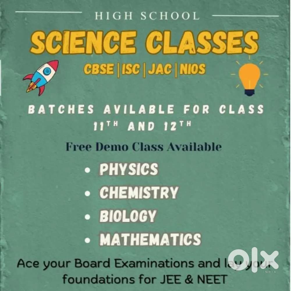 Need a chemistry teacher for secondary education.