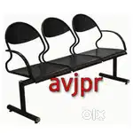 New iron frame three seater airport sofa waiting area sofa