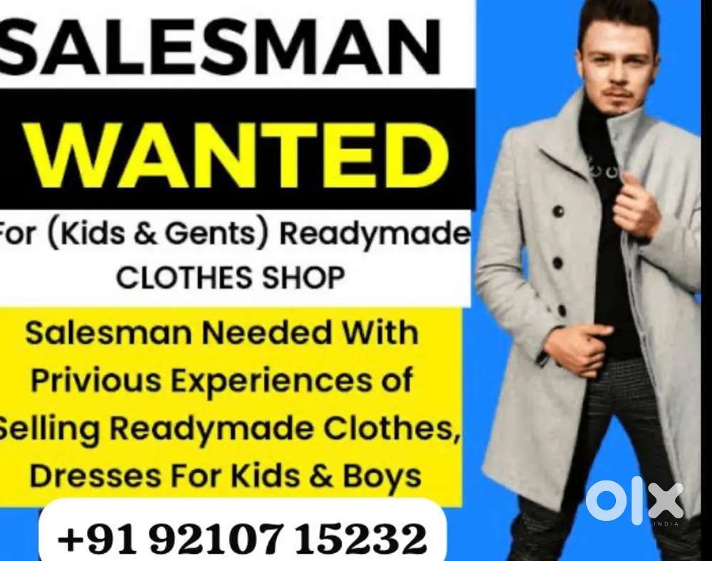 Urgent Required a Salseman & Helper