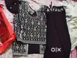 Crop top with coat burgundy colour, Pls ping me for full image