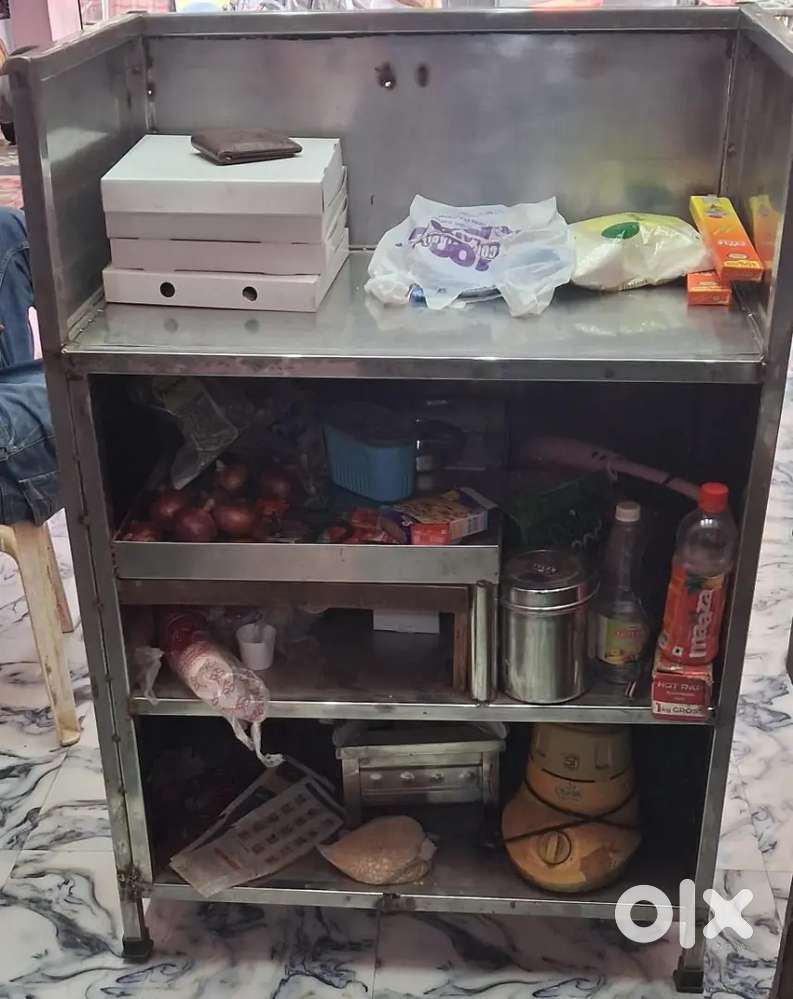 Steel tabel for fast food or tea stall