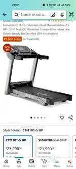 Treadmill / gym machine Cockatoo CTM-101