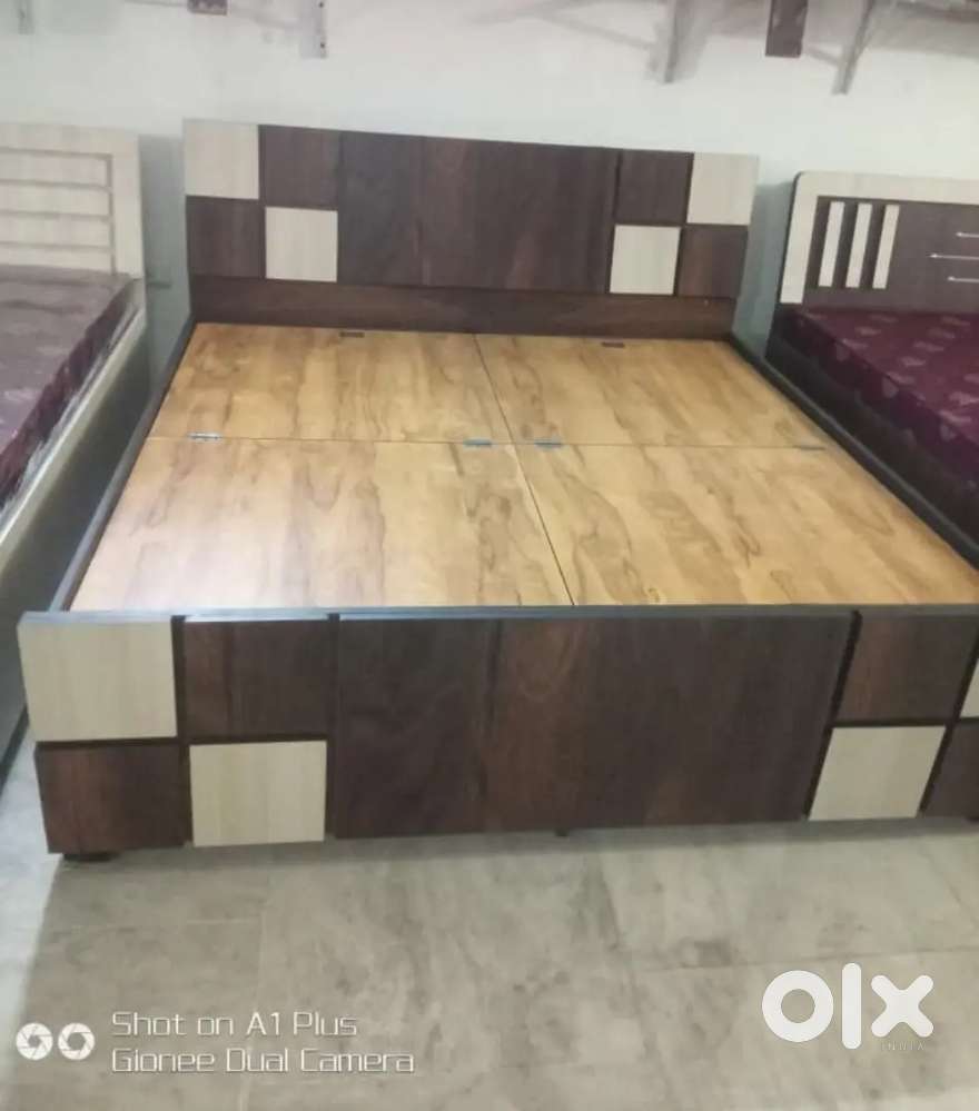 Today special offer buy new double bed with box 7199 EMI Available