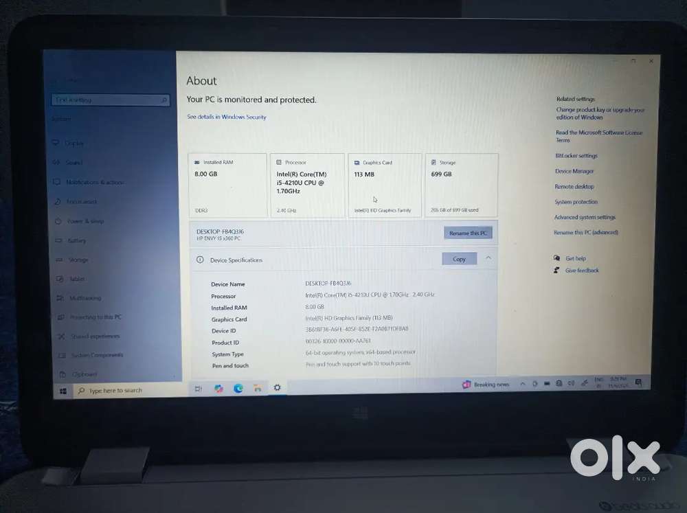 HP Laptop my own sistem