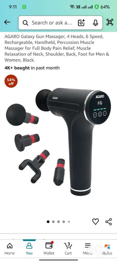 Gun massager agaro, 1 month old