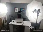 Complete YouTube / Podcast Studio Setup with Lights, Mic Arm & Chair