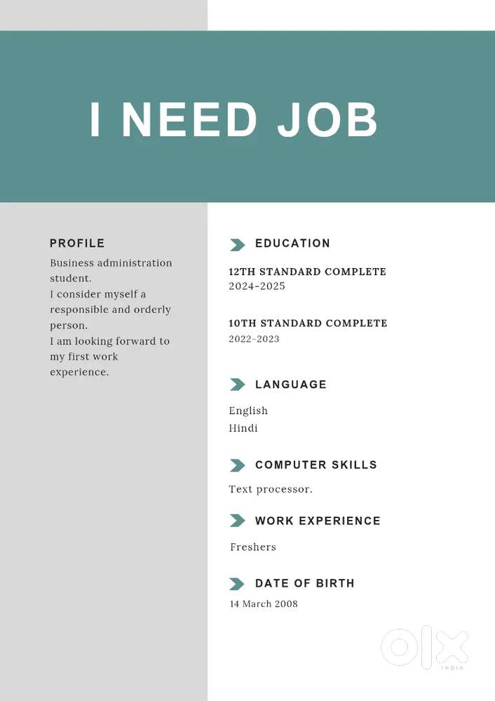 I Need a job
