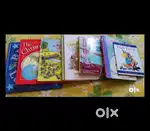 Kids books, shape board, blocks, fruit flash cards