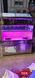 SS steel 2 Burner - For Bakery & chat counters