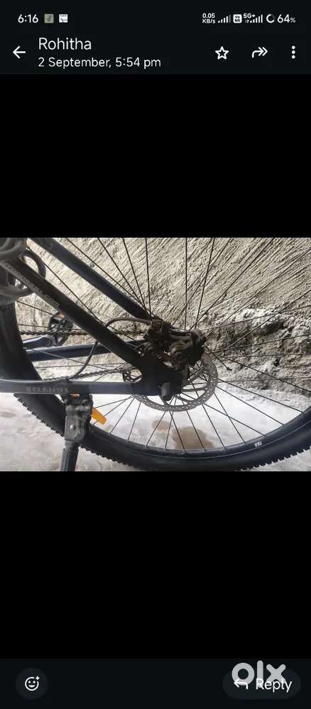 Black cycle with disk brakes
