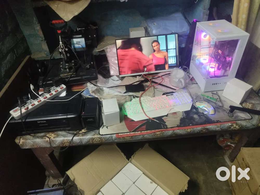 Complete T-shirt Printing Setup+Gaming PC (Ready To Start Start-up)