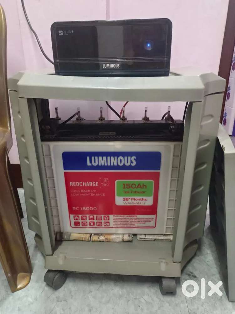 Luminous inverter battery with battery box