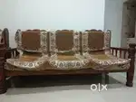 Sofa with 2 chairs and table