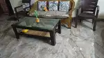 Center Table Wooden with Glass