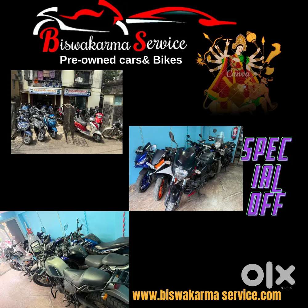 Durga Puja special discount Used Bikes and scooty Big Stocks
