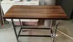 Study or Hotel Table having Metal Stand and Wooden Plywood