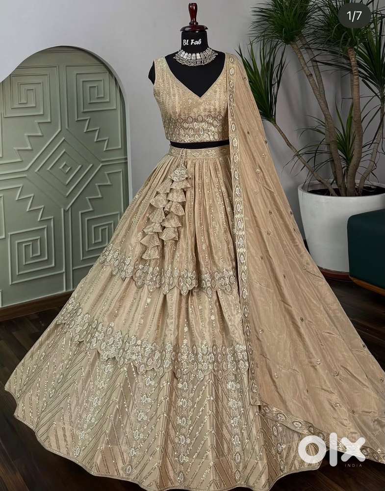 Golden Lehenga semi stiched