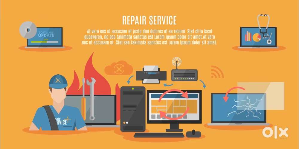 We provide desktop & laptop (door step service)