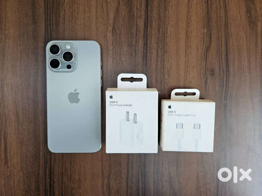 iPhone 15 Pro Max 256GB Storage Natural Titanium Color With Box Kit