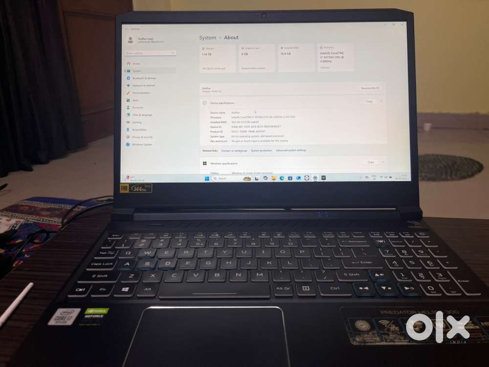 Acer predatore helios 300 gaming laptop for sale