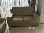 pure leather good condition sofa set
