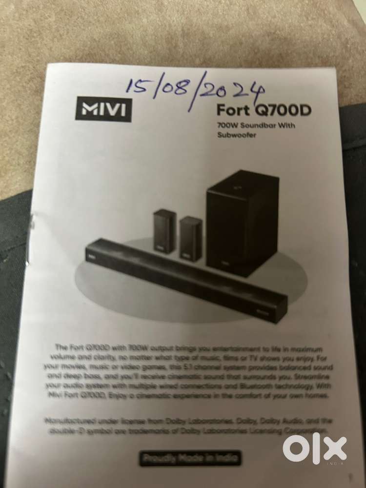 Home theatre with 700 w one year old with excellent working condition