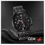Brand New Fastrack Men Tick Tock Quartz Black Dial Metal Strap Watch