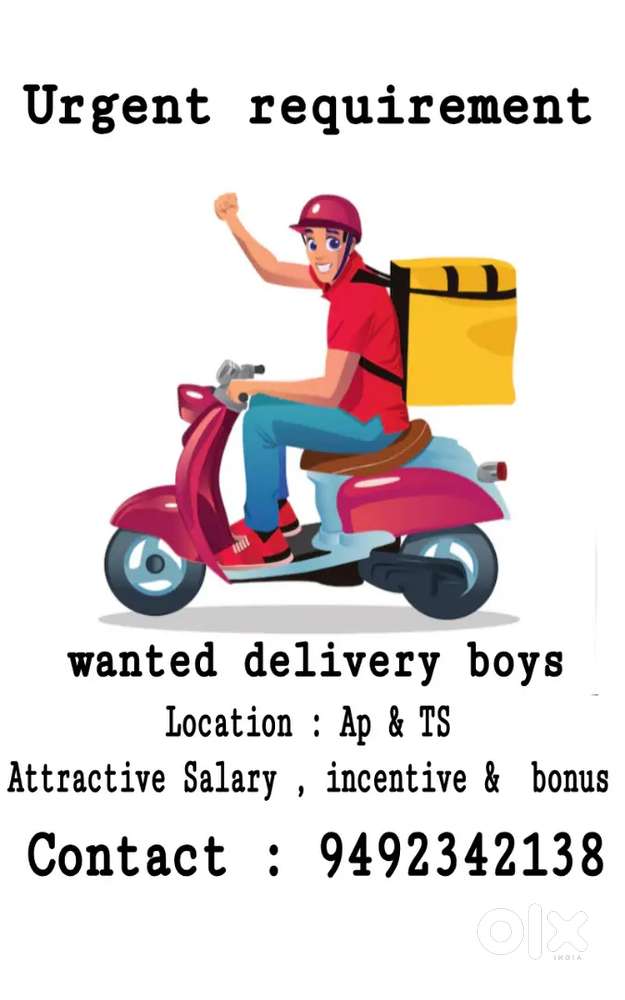 Wanted van delivery boys @Ananthapur
