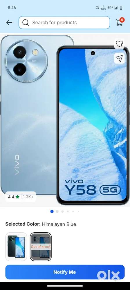 Vivo y58 Good condition and bill box charger available