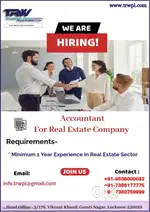 We are hiring Accountant for Real Estate Company Gomti Nagar Lucknow