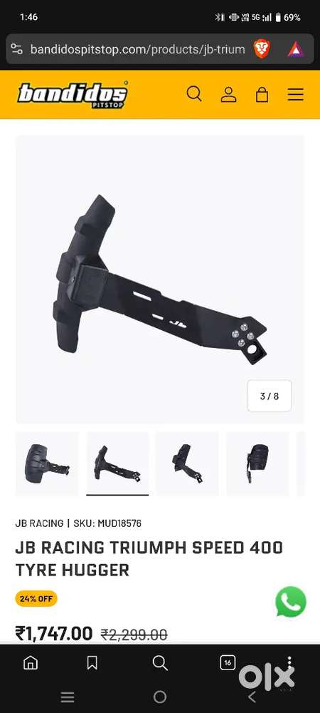 Jb racing tyre hugger