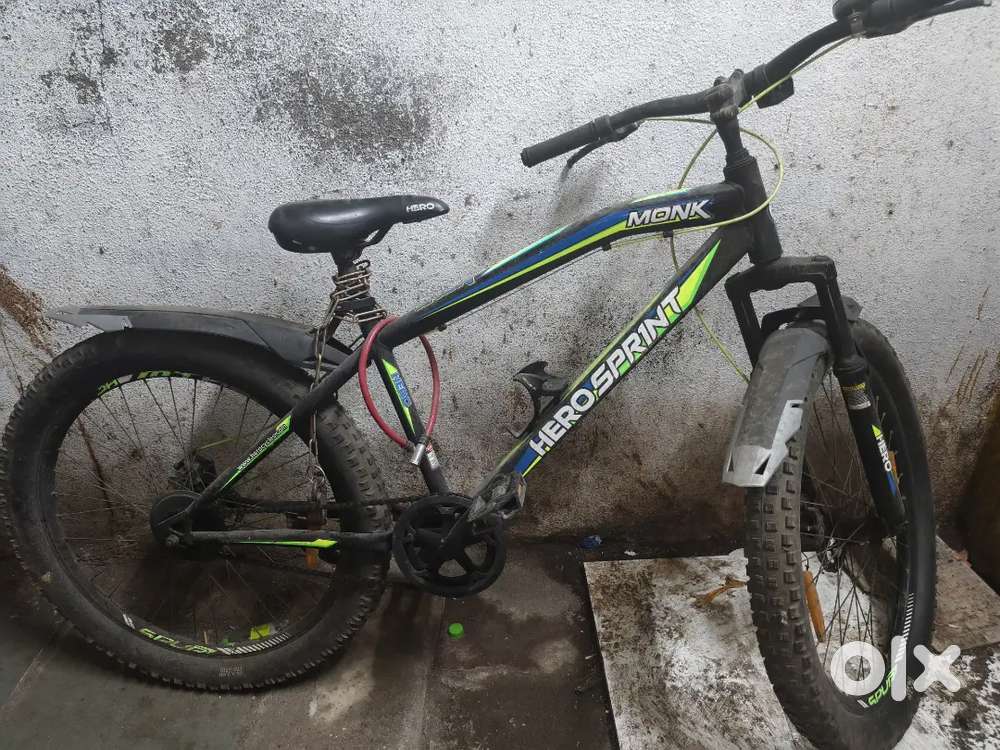 Hero Sprint Monk Mountain Bike Dual Suspension Fat Tyre Cycle