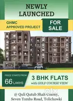 3bhk flats Available For sale at seven Tombs Road Tolichowki