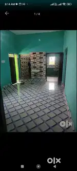 2BHK House for rent with tile floors, 24/7 water supply