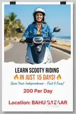Scooty riding in 15 days.