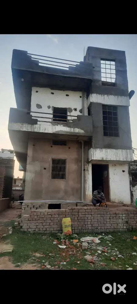 A new house two stories buildings corner plot