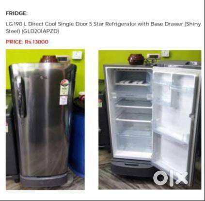 LG 190 L Direct Cool Single Door 5 Star Shiny Steel(GLD201APZD)