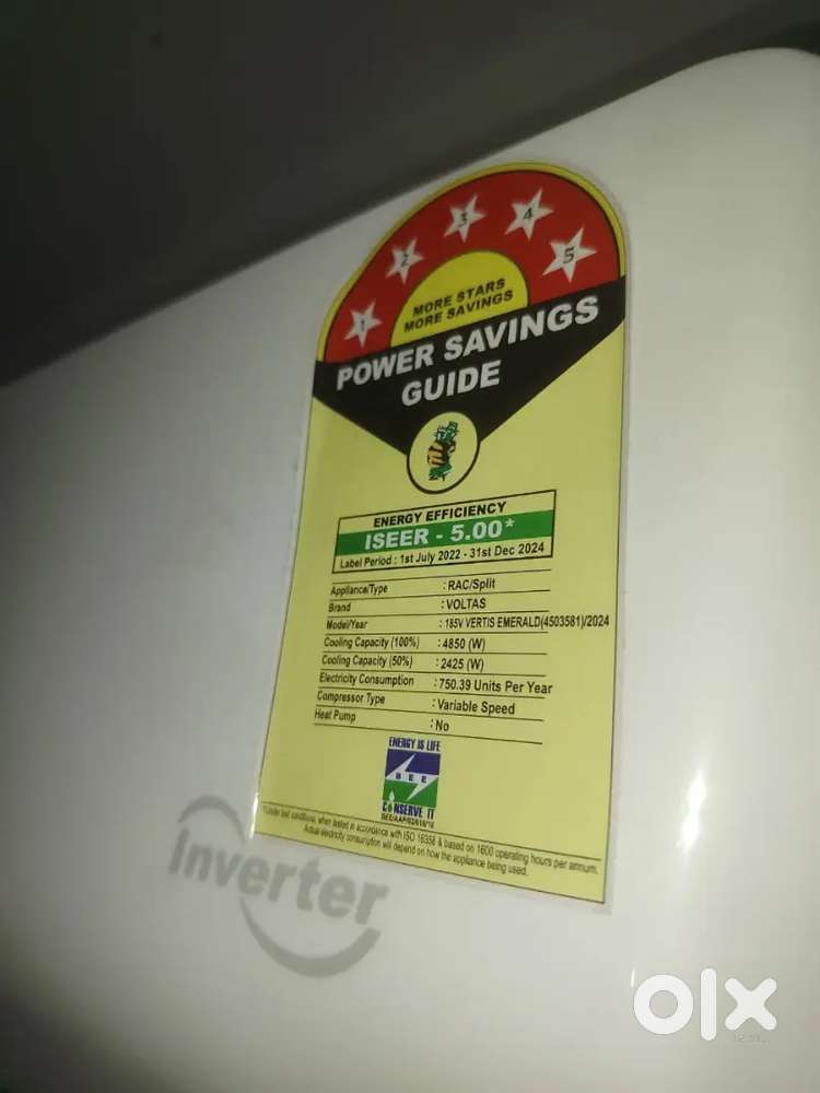 VOLTAS AC 5star 1.5ton