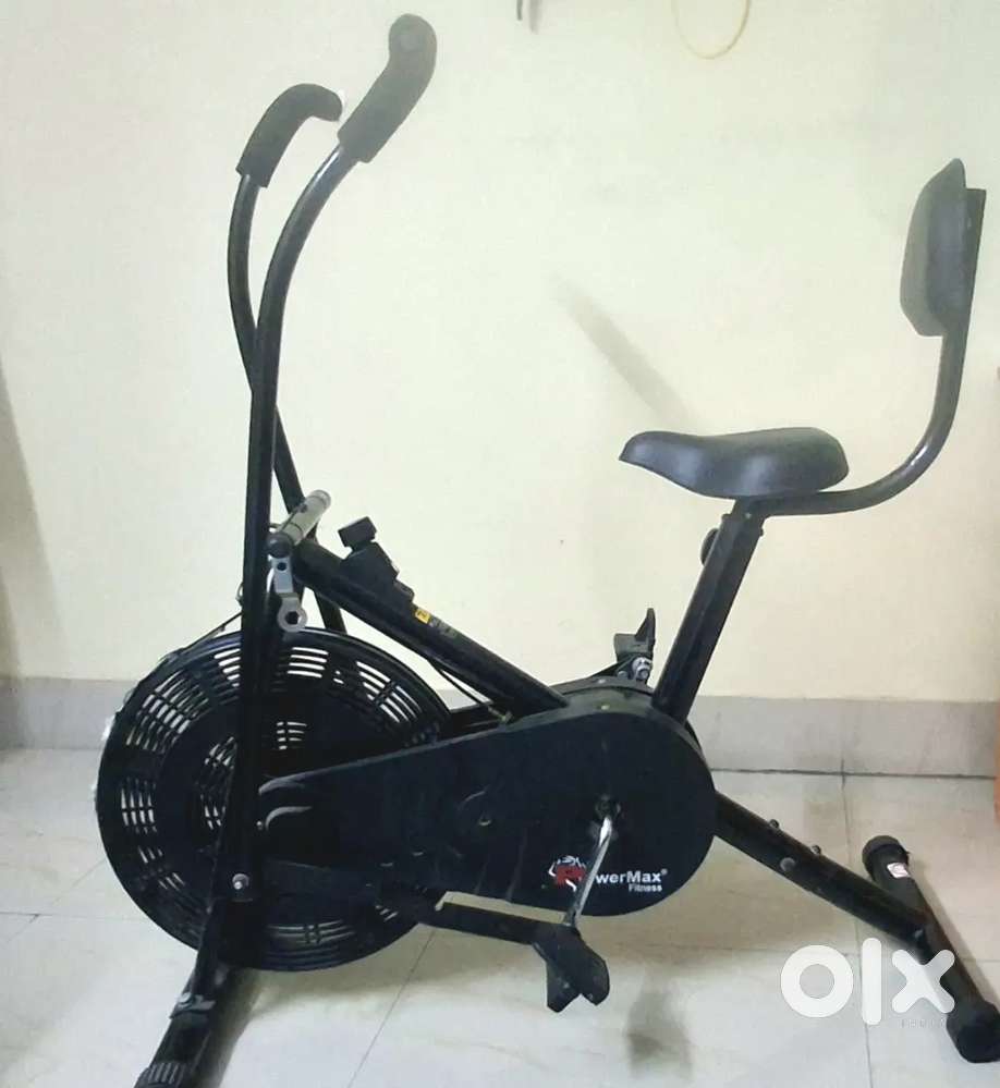 PowerMax Fitness BU-201 Dual Action Air Bike/Exercise Bike for Home