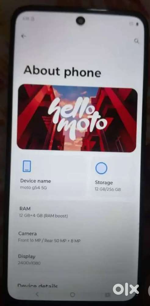 Moto G54 (5G) 12g 256gb Ak din se jayda ka bettary backup pure working