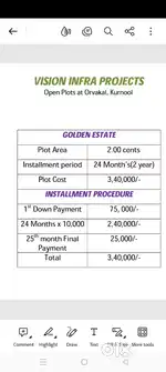 2 cents 340000, orvakal, kurnool