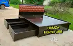 NEW LOOK PARTICLE WOOD KING SIZE TROLLEY BED WITH STORAGE BAJAJ F. A
