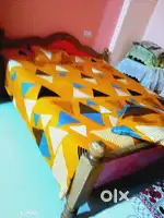 Bed with cotton mattress & dressing table