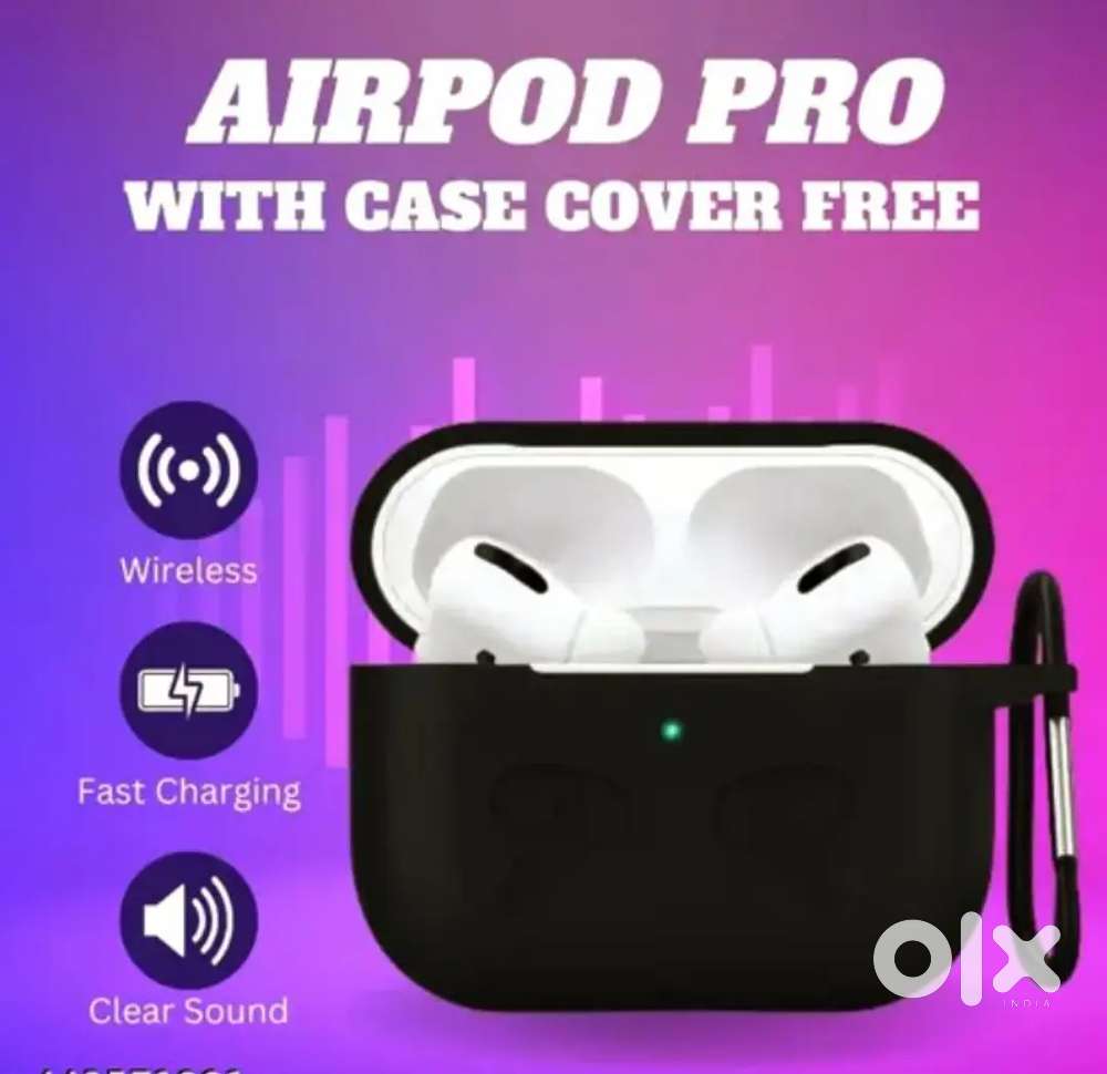 AIRPODS WITH FREE CASE . FREE DILIVERY FOR ALL INDIA . QUANTITY= 100