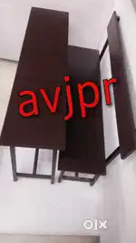 New school furniture set tution furnitures table with bench sets