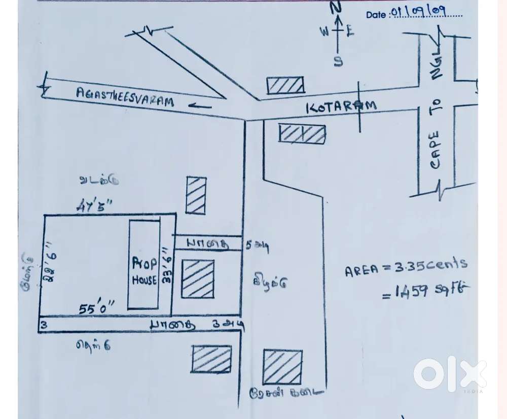 3 cent land for sale in prime area kottaram
