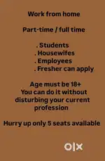 Work from home for students,housewifes and job personsl